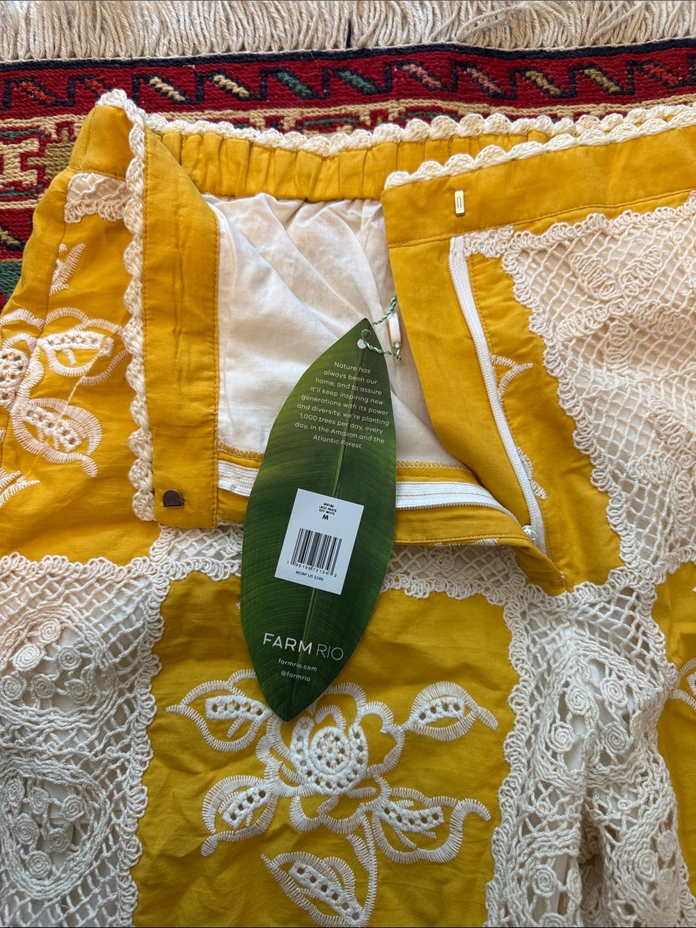Farm Rio lace off white pants - Picture 5 of 14